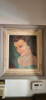 Portrait of a woman with Pearls 1950s