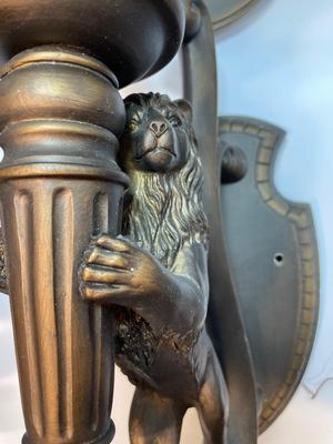 Lion sconce Lights (missing globes)
