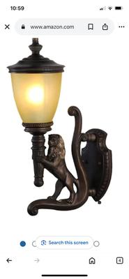 Lion sconce Lights (missing globes)