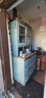 Old Kitchen Hoosier Cabinet without the parts, no back on it