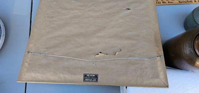 Framed Painting of Boat in water with Rural Scene Mountains