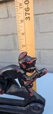 Cast Iron Tobacco cutter, Imp thumbing nose Cigar Plug