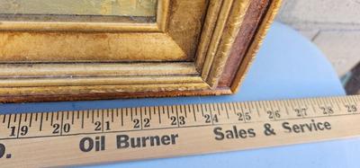 Painting Paris Street Scene with Eiffel Tower, framed,