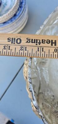 Large Silver Repousse Footed Bowl