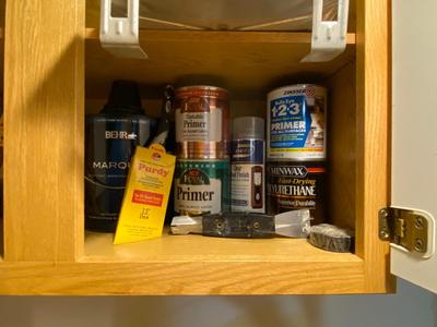 A GALLON OF BEHR MARQUEE PAINT, 123 PRIMER, WOOD FINISHINGS, NEW PAINT BRUSHES, ROLLERS AND MORE!