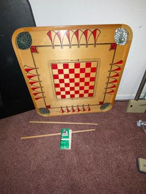 1960’S CARROM GAME BOARD, & A COSCO CARD TABLE