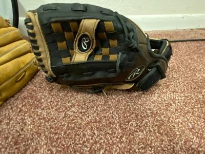 RAWLINGS BALL MITTS, JUNIOR RAQUET, & DUMB BELLS