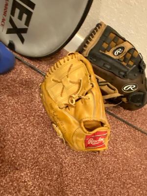 RAWLINGS BALL MITTS, JUNIOR RAQUET, & DUMB BELLS