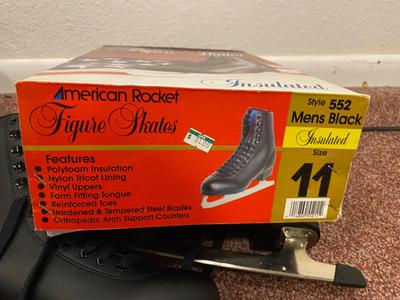 LIKE NEW MENS SIZE 11 AMERICAN ROCKET FIGURE SKATES