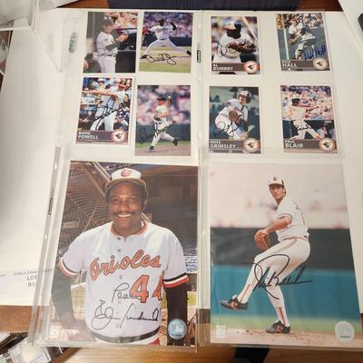 10 Baltimore Orioles signed Autographed photo Cards Al Bumbry Paul Blair Sidney Ponson Boog Powell ++