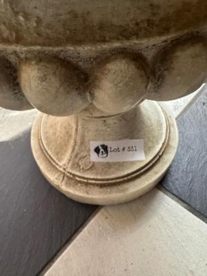 Concrete Planter with Fake Plant