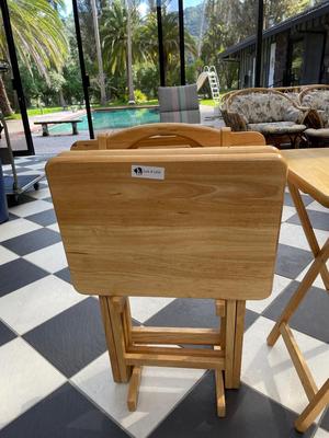 Set of 4 Folding Tray Tables
