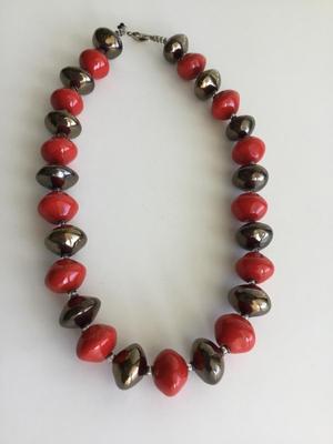 Beautiful red statement necklace