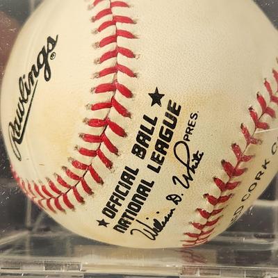 Doc Ellis Pirates OMLB Signed Autographed Baseball In Collectors Case