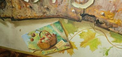 Large Maplewood History Painting on Canvas Jefferson Village