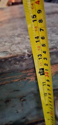 Antique Wood Carpenters Tool Chest Beautiful Faded Paint Tin on Top