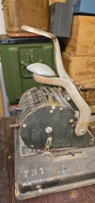 Antique Check Printer Lightening Check Writer Checkometer