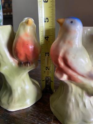 Vintage bird flower frogs