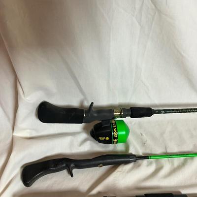A1432 Fishing Gear Lot: Rods, Reels, and Tackle Box