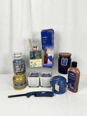 Lot M 380 Shades of Blue Yankee Candle Lot