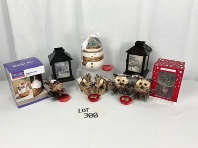 Lot M 388 Happy Holidays Christmas Candle Lot