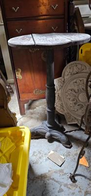 Small tall pedestal table