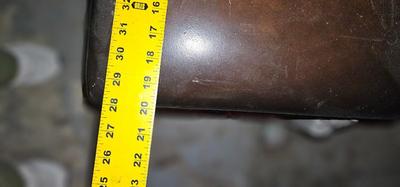 Theodore Alexander Mahogany Leather Nailhead Acanthus Foot stool Rest Ottoman (PAINTED)