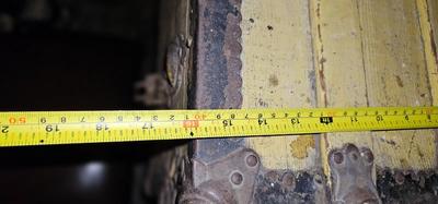 Small Antique Chest 19C Painted yellow