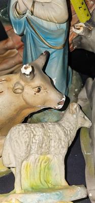 Vintage Nativity Figures, Plaster Large 8" to 15"
