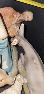 Vintage Nativity Figures, Plaster Large 8" to 15"