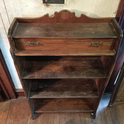LOT 1: Antique Open Bookcase