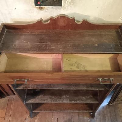 LOT 1: Antique Open Bookcase