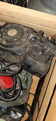 Box of vintage Telephones! Instant collection