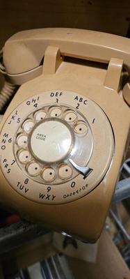 Vintage Rotary Dial telephone a light pink
