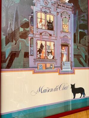 Vintage Bill Logan "House of Cats" Print
