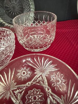Vintage Crystal Glass Bowls - Set of 15