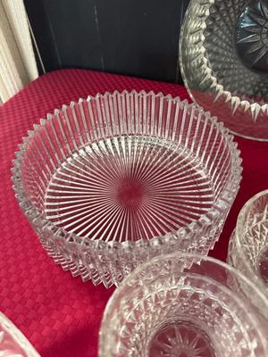 Vintage Crystal Glass Bowls - Set of 15