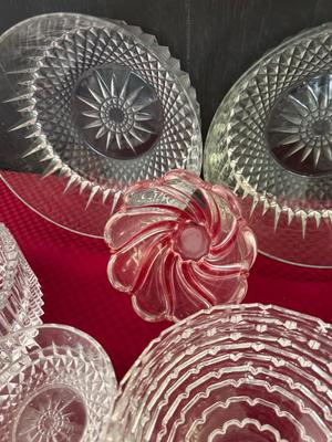 Vintage Crystal Glass Bowls - Set of 15