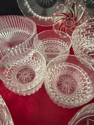 Vintage Crystal Glass Bowls - Set of 15