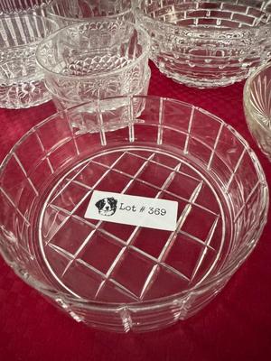 Vintage Crystal Glass Bowls - Set of 15