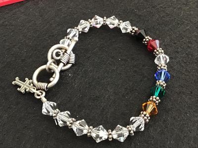 Crystal Beaded Toogle Bracelet