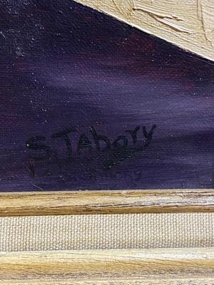 Adorable kitten painting Naif Primitive