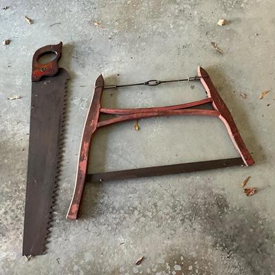 G1451 Antique Woodbuck & Handsaw