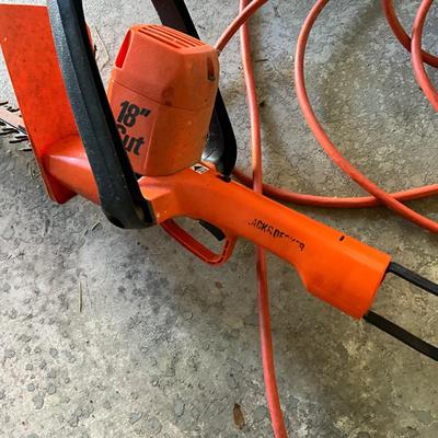 G1455 American Push Lawn Mower, Edge Trimmer, & Chainsaws Lot
