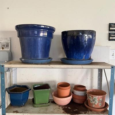 G1482 Lot of Glazed Terracotta Pots