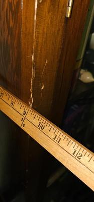 Vintage display cabinet with 2 glass doors on front