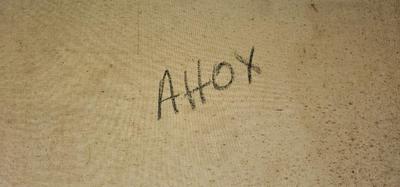 Large Painting Still Life with Vase, Fruit, Instrument