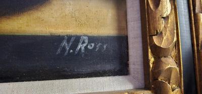 Large Painting Still Life with Vase, Fruit, Instrument