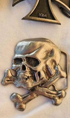 Vintage Belt Buckles 1970s Skull