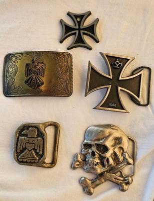 Vintage Belt Buckles 1970s Skull